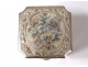 Box small box metal silvery mother of pearl flowers flowers birds nineteenth