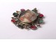 Portrait miniature pendant Marie Antoinette silver emerald ruby eighteenth