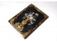 Black lacquered inlays inlays mother of pearl gilding flowers Napoleon III nineteenth