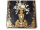 Black lacquered inlays inlays mother of pearl gilding flowers Napoleon III nineteenth