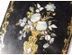 Black lacquered inlays inlays mother of pearl gilding flowers Napoleon III nineteenth