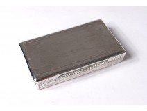 Box snuff box solid silver forest deer 73gr silver snuffbox nineteenth century