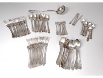 Housewife 72PC covered ladle silver metal Ribbon Cailar-Bayard twentieth century