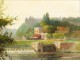 HST Painting Landscape ecluse fishermen signed Jacquet twentieth