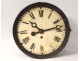 Clock station wall painted metal dial clock nineteenth century