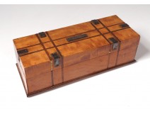 Glove box Walnut Shop Au Petit Dunkirk Paris metal nineteenth century