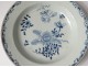 Hollow plate porcelain plate Company India white-blue flowers Kangxi 18th