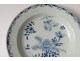 Hollow plate porcelain plate Company India white-blue flowers Kangxi 18th