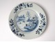 Hollow plate porcelain plate Company India white-blue flowers Kangxi 18th