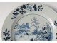 Hollow plate porcelain plate Company India white-blue flowers Kangxi 18th