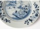 Hollow plate porcelain plate Company India white-blue flowers Kangxi 18th