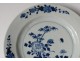 Hollow plate porcelain plate Company India white-blue flowers Kangxi 18th