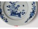 Hollow plate porcelain plate Company India white-blue flowers Kangxi 18th