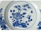 2 plates china china company India white blue bamboo flowers Kangxi 18th