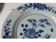 2 plates china china company India white blue bamboo flowers Kangxi 18th