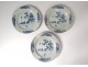 2 plates china china company India white blue bamboo flowers Kangxi 18th