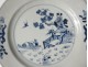 2 plates china china company India white blue bamboo flowers Kangxi 18th