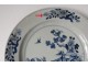 2 plates china china company India white blue bamboo flowers Kangxi 18th