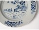 2 plates china china company India white blue bamboo flowers Kangxi 18th