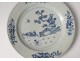 2 plates china china company India white blue bamboo flowers Kangxi 18th