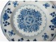 Dutch Delft Delftware flat plate white-blue flowers eighteenth century