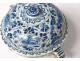 Dutch earthenware soup tureen Delft white-blue birds flowers eighteenth century