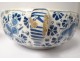 Dutch earthenware soup tureen Delft white-blue birds flowers eighteenth century