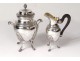 Service coffee tea Empire solid silver Minerva Orfèvrerie Marais 2536gr XXè