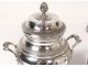 Service coffee tea Empire solid silver Minerva Orfèvrerie Marais 2536gr XXè