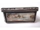 Sterling silver fly box miniature scene gallant Boucher landscapes 18th