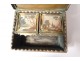 Sterling silver fly box miniature scene gallant Boucher landscapes 18th