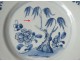 2 plates china china company India white blue bamboo flowers Kangxi 18th