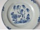 2 plates china china company India white blue bamboo flowers Kangxi 18th