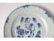 2 plates china china company India white blue bamboo flowers Kangxi 18th