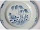 2 plates china china company India white blue bamboo flowers Kangxi 18th