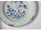 2 plates china china company India white blue bamboo flowers Kangxi 18th