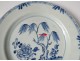 2 plates china china company India white blue bamboo flowers Kangxi 18th