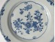 2 plates china china company India white blue bamboo flowers Kangxi 18th