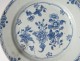 2 plates china china company India white blue bamboo flowers Kangxi 18th