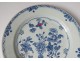 2 plates china china company India white blue bamboo flowers Kangxi 18th