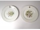 Table service 23 porcelain plates Sèvres flowers Napoleon III XIXth