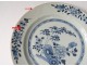 Hollow plate porcelain plate Company India white-blue garden Kangxi 18th