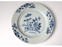 Hollow plate porcelain plate Company India white-blue garden Kangxi 18th