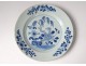 Hollow plate porcelain plate Company India white-blue garden Kangxi 18th