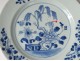 Hollow plate porcelain plate Company India white-blue garden Kangxi 18th