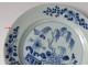 Hollow plate porcelain plate Company India white-blue garden Kangxi 18th