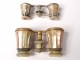 2 binoculars of mother-of-pearl gold brass nineteenth century