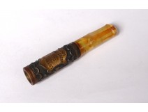 Amber cigarette holder Souvenir Exposition Universelle Paris 1900 dragon