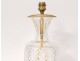 Lamp base Empire crystal vase cut diamond points gilded bronze twentieth