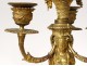 Pair candelabra 3feux Louis XVI bronze Gouthière griffons cariatides 19th